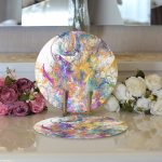 - Supla2li-3605-Gorsel3 - Realhomes  Realhomes Özel Tasarım Dijital Baskılı Modern 2'li Yuvarlak Servis Altlığı - Supla Realhomes