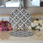 - Supla2li-3617-Gorsel3 - Realhomes Realhomes Özel Tasarım Dijital Baskılı Modern 2'li Yuvarlak Servis Altlığı - Supla Realhomes