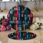 - Supla2li-3626-Gorsel1 - Realhomes  Realhomes Özel Tasarım Dijital Baskılı Modern 2'li Yuvarlak Servis Altlığı - Supla Realhomes