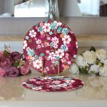 Realhomes Özel Tasarım Dijital Baskılı Modern 2'li Yuvarlak Servis Altlığı - Supla Realhomes