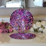 - Supla2li-3635-Gorsel3 - Realhomes Realhomes Exclusive Dijital Baskılı Modern 2'li Yuvarlak Servis Altlığı - Supla Realhomes