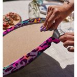 Realhomes Renkli Leopar Desenli Dijtal Baskılı Modern 2'li Yuvarlak Servis Altlığı - Supla Realhomes