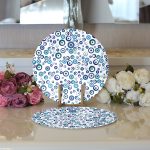 - Supla2li-3706-Gorsel3 - Realhomes Realhomes Nazar Boncuğu Motifli Dijital Baskılı Modern 2'li Yuvarlak Servis Altlığı - Supla Realhomes