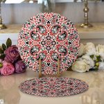 - Supla2li-3713-Gorsel1 - Realhomes Realhomes Özel Tasarım Dijital Baskılı Modern 2'li Yuvarlak Servis Altlığı - Supla Realhomes