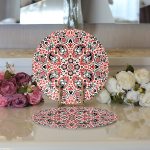 - Supla2li-3713-Gorsel3 - Realhomes Realhomes Özel Tasarım Dijital Baskılı Modern 2'li Yuvarlak Servis Altlığı - Supla Realhomes