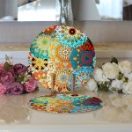 - Supla2li-3721-Gorsel3 - Realhomes Realhomes Özel Tasarım Dijital Baskılı Modern 2'li Yuvarlak Servis Altlığı - Supla Realhomes