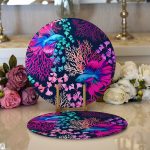 - Supla2li-3756-Gorsel1 - Realhomes Realhomes Özel Tasarım Dijital Baskılı Modern 2'li Yuvarlak Servis Altlığı - Supla Realhomes