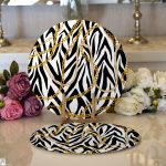 - Supla2li-3778-Gorsel1 - Realhomes Realhomes Zebra Zeminde Zincir Desen Özel Tasarım Dijital Baskılı Modern 2'li Yuvarlak Servis Altlığı - Supla Realhomes