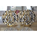 - Supla2li-3778-Gorsel2 - Realhomes Realhomes Zebra Zeminde Zincir Desen Özel Tasarım Dijital Baskılı Modern 2'li Yuvarlak Servis Altlığı - Supla Realhomes