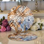 - Supla2li-3788-Gorsel1 - Realhomes Realhomes Leopar Motifli Dijital Baskılı Modern 2'li Yuvarlak Servis Altlığı - Supla Realhomes
