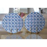 - Supla2li-3823-Gorsel2 - Realhomes Realhomes Nazar Boncuğu Motifli Dijital Baskılı Modern 2'li Yuvarlak Servis Altlığı - Supla Realhomes