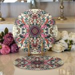 - Supla2li-3840-Gorsel1 - Realhomes  Realhomes Özel Tasarım Dijital Baskılı Modern 2'li Yuvarlak Servis Altlığı - Supla Realhomes