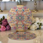 - Supla2li-3841-Gorsel1 - Realhomes Realhomes Özel Tasarım Dijital Baskılı Modern 2'li Yuvarlak Servis Altlığı - Supla Realhomes