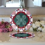 Realhomes Özel Tasarım Dijital Baskılı 2'li Yuvarlak Servis Altlığı - Supla Realhomes