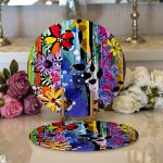 - Supla2li-3899-Gorsel1 - Realhomes Realhomes Özel Tasarım Dijital Baskılı Modern 2'li Yuvarlak Servis Altlığı - Supla Realhomes