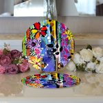 - Supla2li-3899-Gorsel3 - Realhomes Realhomes Özel Tasarım Dijital Baskılı Modern 2'li Yuvarlak Servis Altlığı - Supla Realhomes