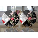 - Supla2li-3924-Gorsel2 - Realhomes Realhomes Özel Tasarım Dijital Baskılı Modern 2'li Yuvarlak Servis Altlığı - Supla Realhomes