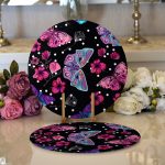 Realhomes Özel Tasarım Dijital Baskılı Modern 2'li Yuvarlak Servis Altlığı - Supla Realhomes