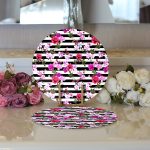 - Supla2li-3976-Gorsel3 - Realhomes Realhomes Özel Tasarım Dijital Baskılı Modern 2'li Yuvarlak Servis Altlığı - Supla Realhomes