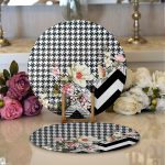 - Supla2li-3977-Gorsel1 - Realhomes  Realhomes Özel Tasarım Dijital Baskılı Modern 2'li Yuvarlak Servis Altlığı - Supla Realhomes