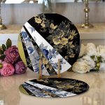 Realhomes Özel Tasarım Dijital Baskılı Modern 2'li Yuvarlak Servis Altlığı - Supla Realhomes