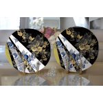 Realhomes Özel Tasarım Dijital Baskılı Modern 2'li Yuvarlak Servis Altlığı - Supla Realhomes