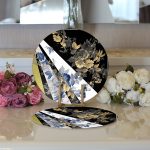 Realhomes Özel Tasarım Dijital Baskılı Modern 2'li Yuvarlak Servis Altlığı - Supla Realhomes