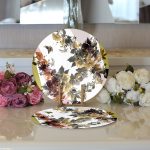 Realhomes Özel Tasarım Dijital Baskılı Modern 2'li Yuvarlak Servis Altlığı - Supla Realhomes
