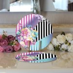 - Supla2li-4148-Gorsel3 - Realhomes Realhomes Özel Tasarım Dijital Baskılı Modern 2'li Yuvarlak Servis Altlığı - Supla Realhomes