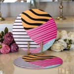 Realhomes Özel Tasarım Dijital Baskılı Modern 2'li Yuvarlak Servis Altlığı - Supla Realhomes