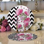 Realhomes Özel Tasarım Dijital Baskılı Modern 2'li Yuvarlak Servis Altlığı - Supla Realhomes