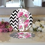 Realhomes Özel Tasarım Dijital Baskılı Modern 2'li Yuvarlak Servis Altlığı - Supla Realhomes