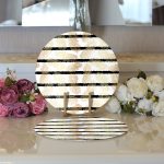 - Supla2li-4219-Gorsel3 - Realhomes Realhomes Modern Sanat Tasarımlı Dijital Baskılı 2'li Yuvarlak Servis Altlığı - Supla Realhomes