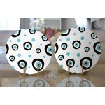 - Supla2li-4927-Gorsel2 - Realhomes  Realhomes Nazar Boncuklu Dijital Baskılı Modern 2'li Yuvarlak Servis Altlığı - Supla Realhomes