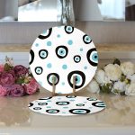 - Supla2li-4927-Gorsel3 - Realhomes  Realhomes Nazar Boncuklu Dijital Baskılı Modern 2'li Yuvarlak Servis Altlığı - Supla Realhomes