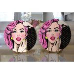 - Supla2li-5-Gorsel2 - Realhomes Realhomes Pop Art Retro Dijital Baskılı Modern 2'li Yuvarlak Servis Altlığı - Supla Realhomes