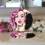 - Supla2li-5-Gorsel3 - Realhomes Realhomes Pop Art Retro Dijital Baskılı Modern 2'li Yuvarlak Servis Altlığı - Supla Realhomes