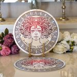 - Supla2li-5008-Gorsel1 - Realhomes Realhomes Medusa Gorgon Özel Tasarım Dijital Baskılı Modern 2'li Yuvarlak Servis Altlığı - Supla Realhomes