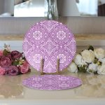 - Supla2li-501-Gorsel3 - Realhomes  Realhomes Özel Tasarım Dijital Baskılı 2'li Yuvarlak Servis Altlığı - Supla Realhomes