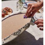 - Supla2li-5011-Gorsel4 - Realhomes Realhomes Özel Tasarım Çiçek Üçüncü Göz Motifli Modern 2'li Yuvarlak Servis Altlığı - Supla Realhomes