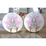 - Supla2li-5018-Gorsel2 - Realhomes Realhomes Fatma Ana Eli İçerisinde Yoga Yapan Kadın Desenli Modern 2'li Yuvarlak Servis Altlığı - Supla Realhomes