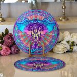 Realhomes Dijital Baskılı Özel Tasarım Modern 2'li Yuvarlak Servis Altlığı - Supla Realhomes