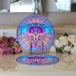 Realhomes Dijital Baskılı Özel Tasarım Modern 2'li Yuvarlak Servis Altlığı - Supla Realhomes