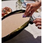 - Supla2li-5038-Gorsel4 - Realhomes Realhomes Özel Tasarım Gold Ay Desenli Saat Modern 2'li Yuvarlak Servis Altlığı - Supla Realhomes