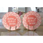 Realhomes Home Sweet Home Dijital Baskılı Modern 2'li Yuvarlak Servis Altlığı - Supla Realhomes