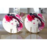 - Supla2li-5076-Gorsel2 - Realhomes Realhomes Sulu Boya Özel Tasarım Fashion Women Dijital Baskılı Modern 2'li Yuvarlak Servis Altlığı - Supla Realhomes