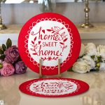 - Supla2li-508-Gorsel1 - Realhomes Realhomes Home Sweet Home Dijital Baskılı Modern 2'li Yuvarlak Servis Altlığı - Supla Realhomes