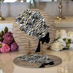 Realhomes Vizon Zeminde Zenci Kadın Tasarımlı Modern 2'li Yuvarlak Servis Altlığı - Supla Realhomes