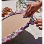 - Supla2li-5110-Gorsel4 - Realhomes Realhomes Pembe Zeminde Çiçekler Özel Tasarım Modern 2'li Yuvarlak Servis Altlığı - Supla Realhomes