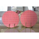 - Supla2li-5116kirmizi-Gorsel2 - Realhomes Realhomes Özel Tasarım Kırmızı İkat Desenli Dijital Baskılı Modern 2'li Yuvarlak Servis Altlığı - Supla Realhomes